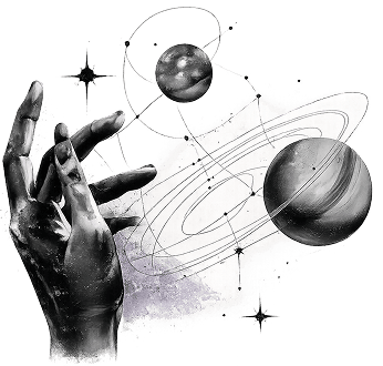 Astrology hand planets